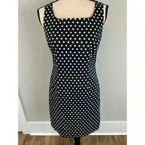Peserico Black and White Polka Dot Midi Dress